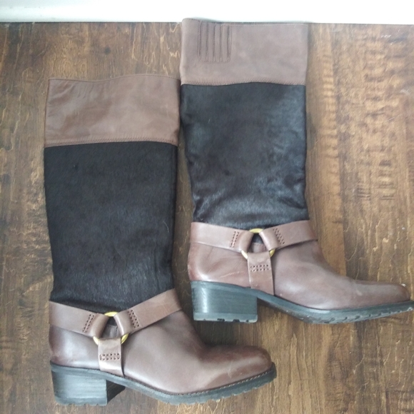 Lucky Brand womens tall brown faux fur boots 8.5 - Picture 2 of 9
